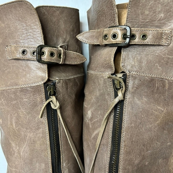 Brown Leather Knee-High Boots - Picture 2 of 10